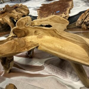 Three seater wooden bench 001