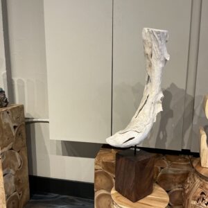 Driftwood sculpture on teak base 002 - Lo#117