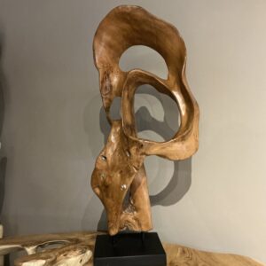 Art sculpture on metal base 003