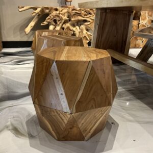 Octagon wooden stool