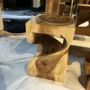 Square wooden stool