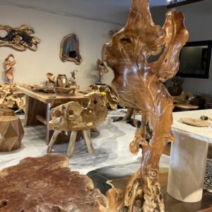 Solid teak root leaf Lot #130