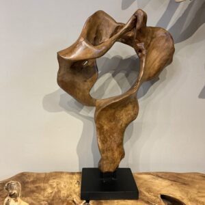 Art sculpture with metal base 006