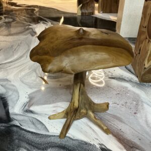 Small wooden mushroom