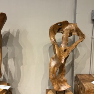 Art sculpture with wooden base 011