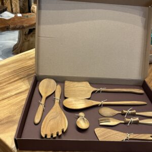 Premium teakwood cutlery 8pc set