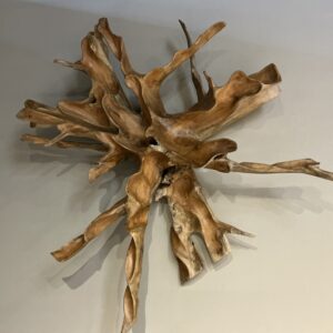 wall Natural root teak picture