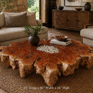 Lychee Wood Natural Coffee Table