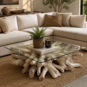 Bleached Teak Root Coffee Table – One of a Kind