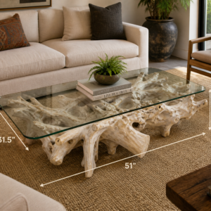 Teak Root Coffee Table – Sculptural Elegance