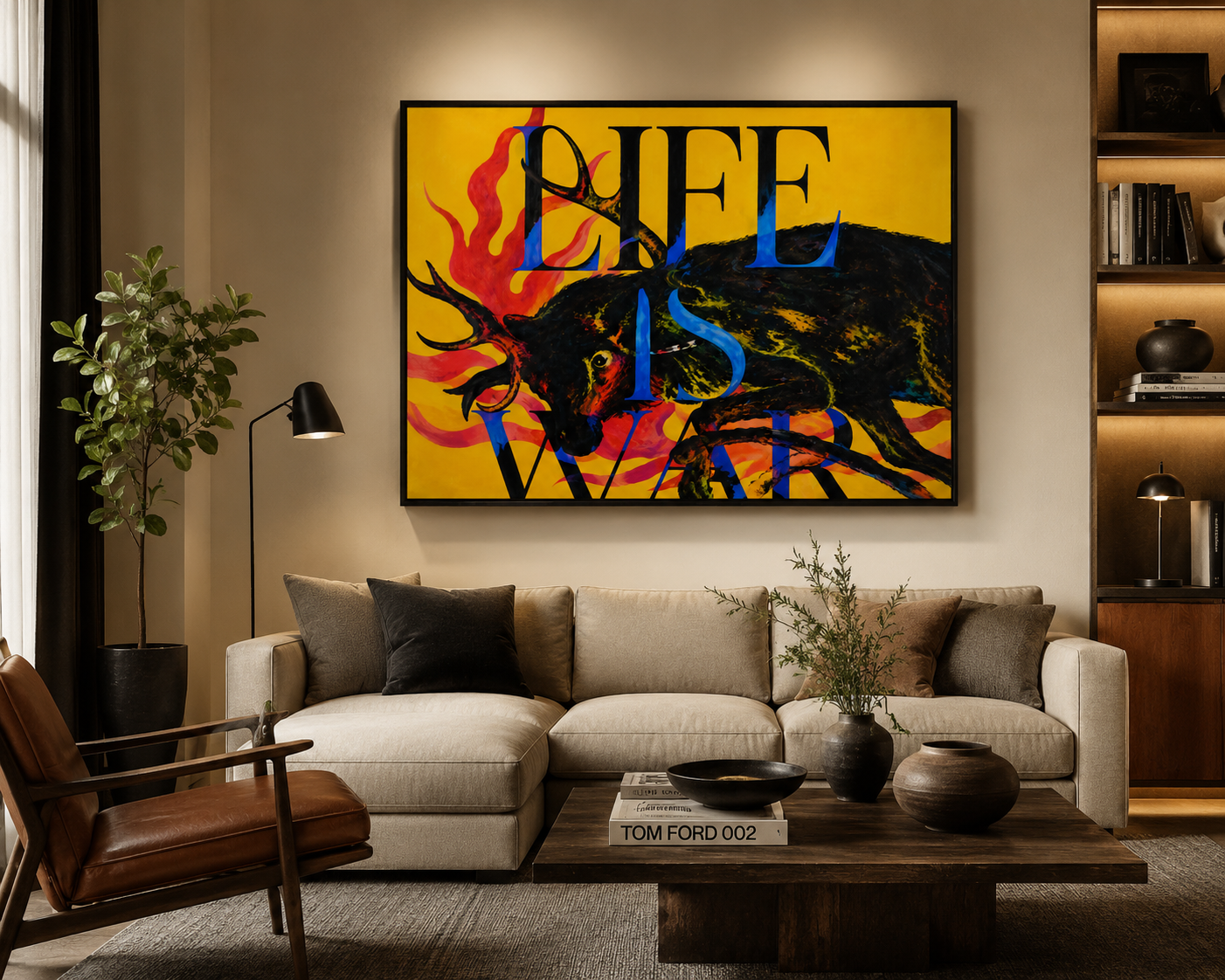 LIFE IS WAR – Contemporary Statement Artwork