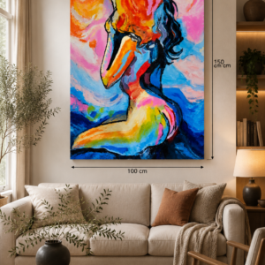 Abstract Woman in Motion Original Hand-Painted Artwork