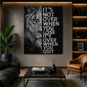 Lion Motivational Canvas Painting