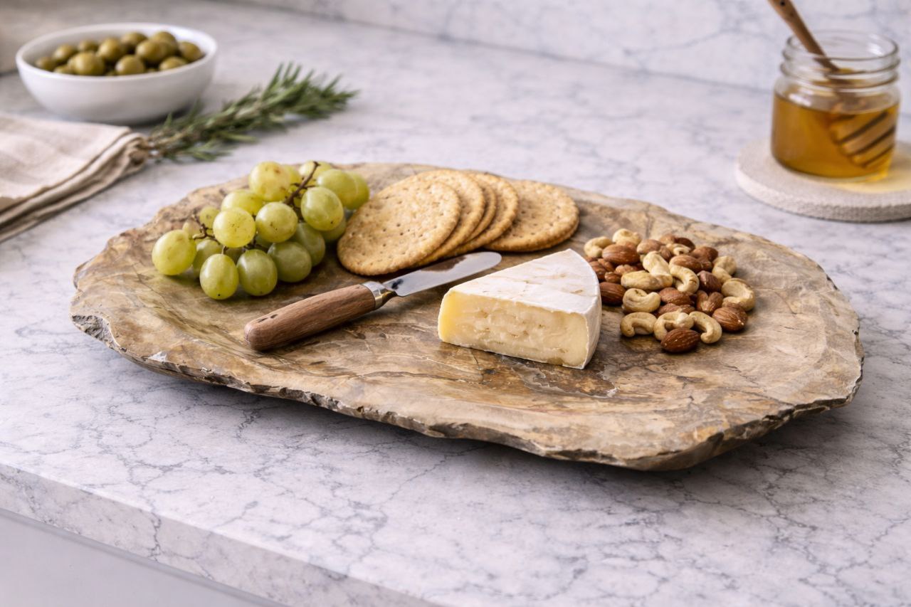 Petrified Wood Decorative Tray / Bowl