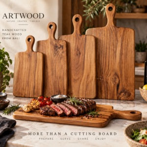 Handcrafted Teak Cutting & Serving Board