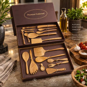Premium Teakwood Kitchen Utensil Set