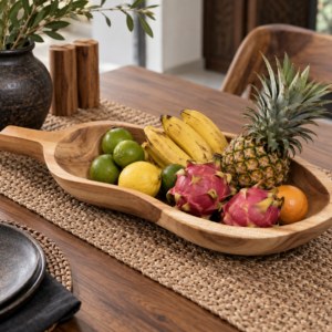 Teak Papaya Serving Bowl