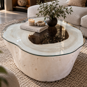 Bleached Suar Wood Coffee Table
