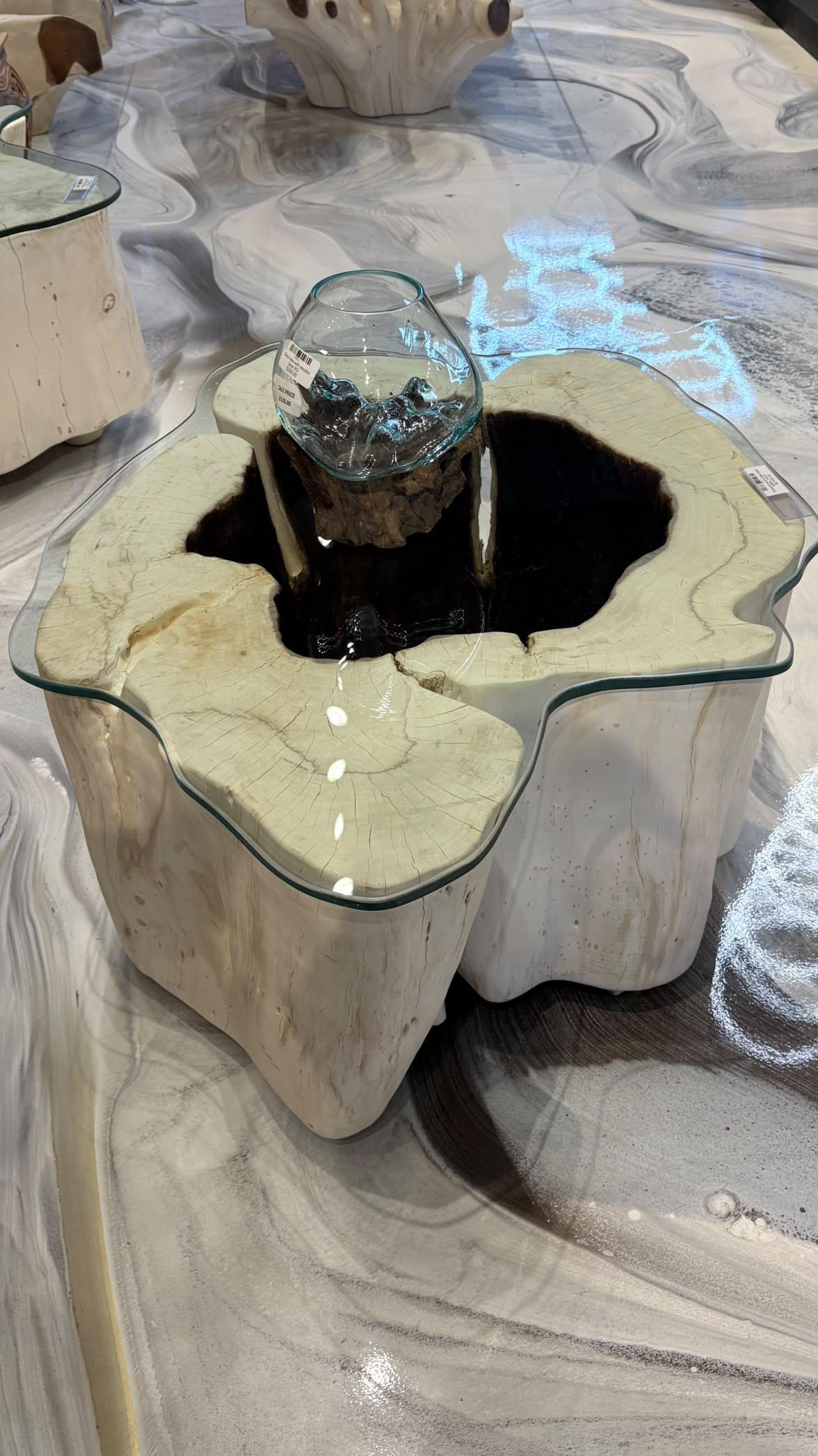 Bleached Suar Wood Coffee Table - Image 2